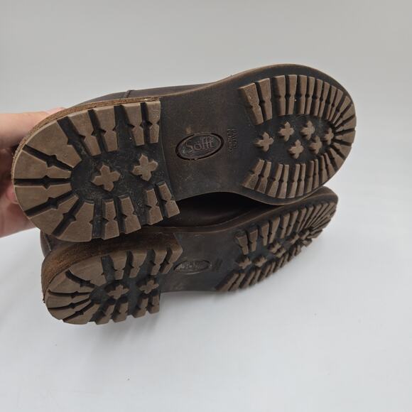 Sofft Distressed Brown Leather Chelsea Ankle Boots Womens size 6 M Pull On - Picture 5 of 7